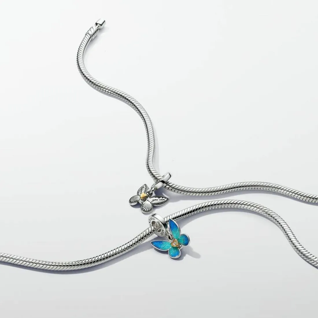 Bracelet Maille Serpent Fermoir Magnétique Coulissant Pandora Moments