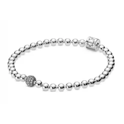 Bracelet Pandora Signature Sphère et Pavé