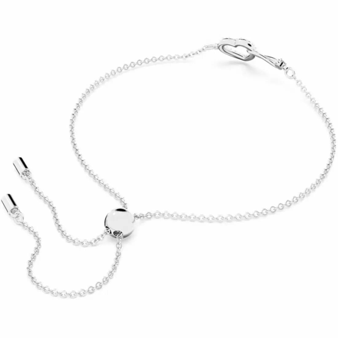 BRACELET Swarovski 5524421 - Bracelet métal argenté infini coeur cristaux sertis