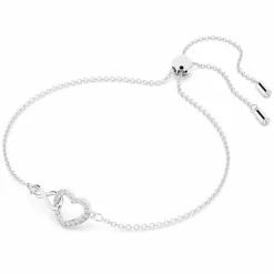 BRACELET Swarovski 5524421 - Bracelet métal argenté infini coeur cristaux sertis