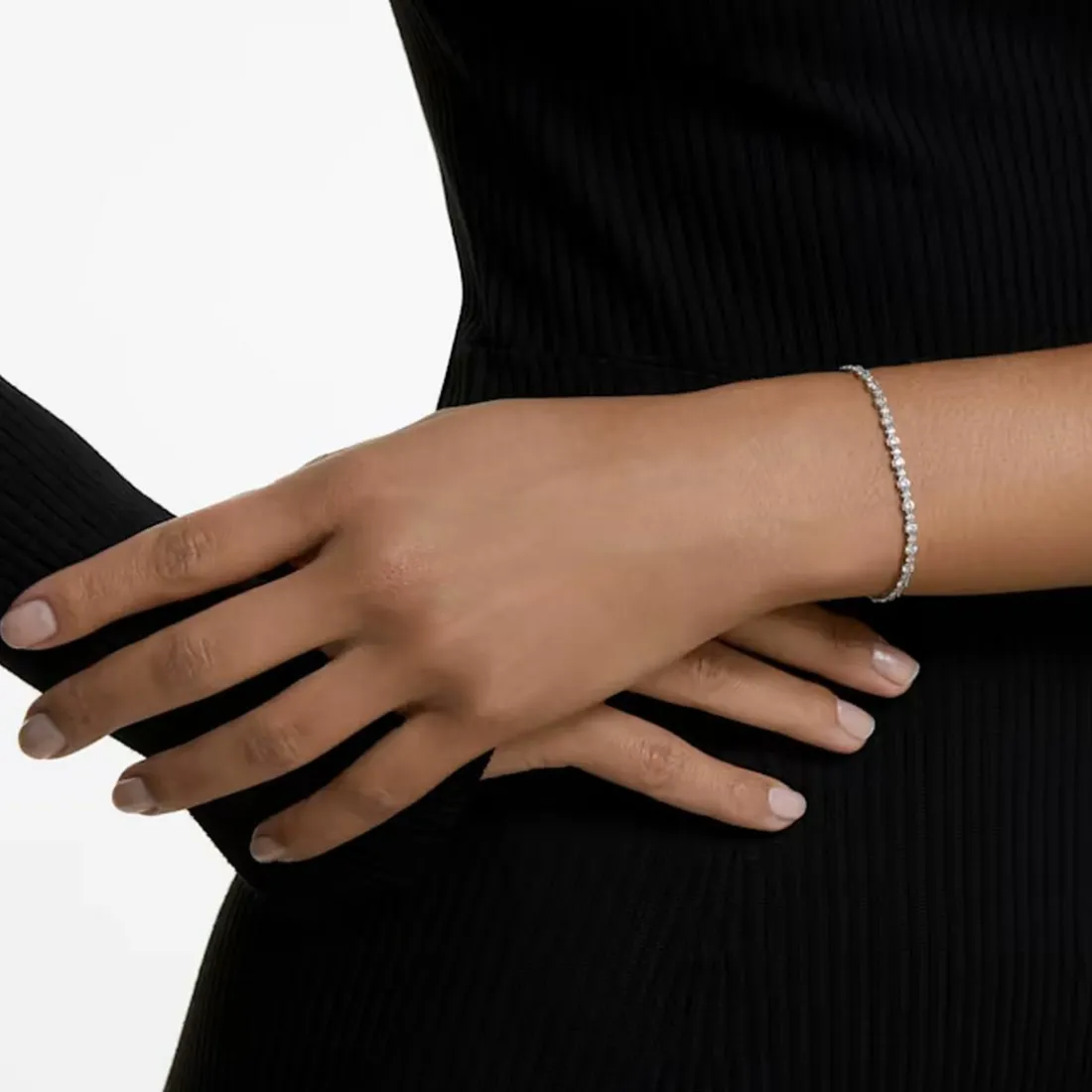 Bracelet Swarovski 5465384 - Bracelet Timeless Elegance Argenté Cristaux Ajustable Femme
