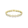 Bracelet Swarovski 5505469 - Métal doré Rangée de Cristaux incolores ronds Femme