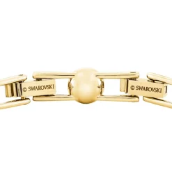Bracelet Swarovski 5505469 - Métal doré Rangée de Cristaux incolores ronds Femme