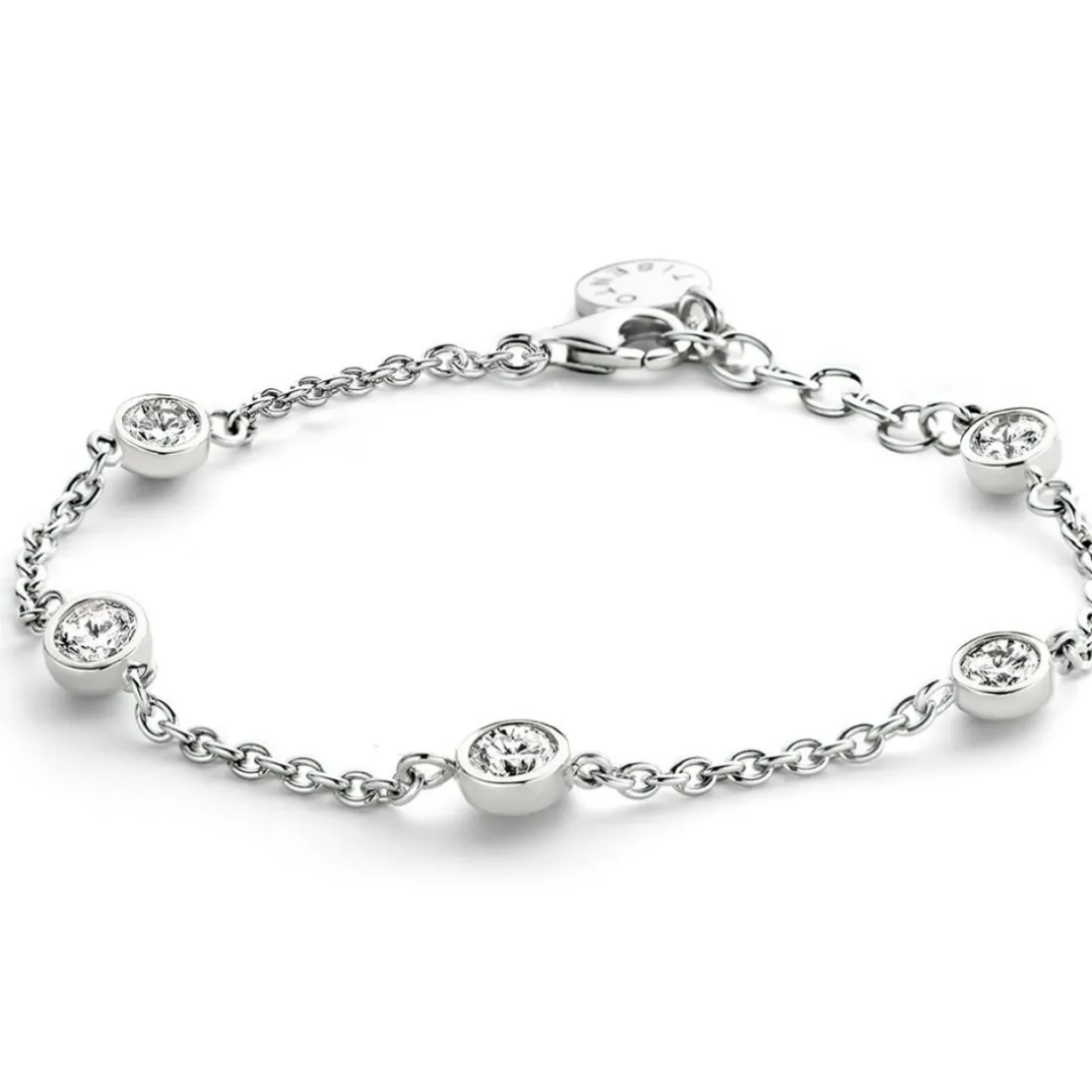 Bracelet Ti Sento Femme 2756ZI - Bracelet Ronds Strass Argent
