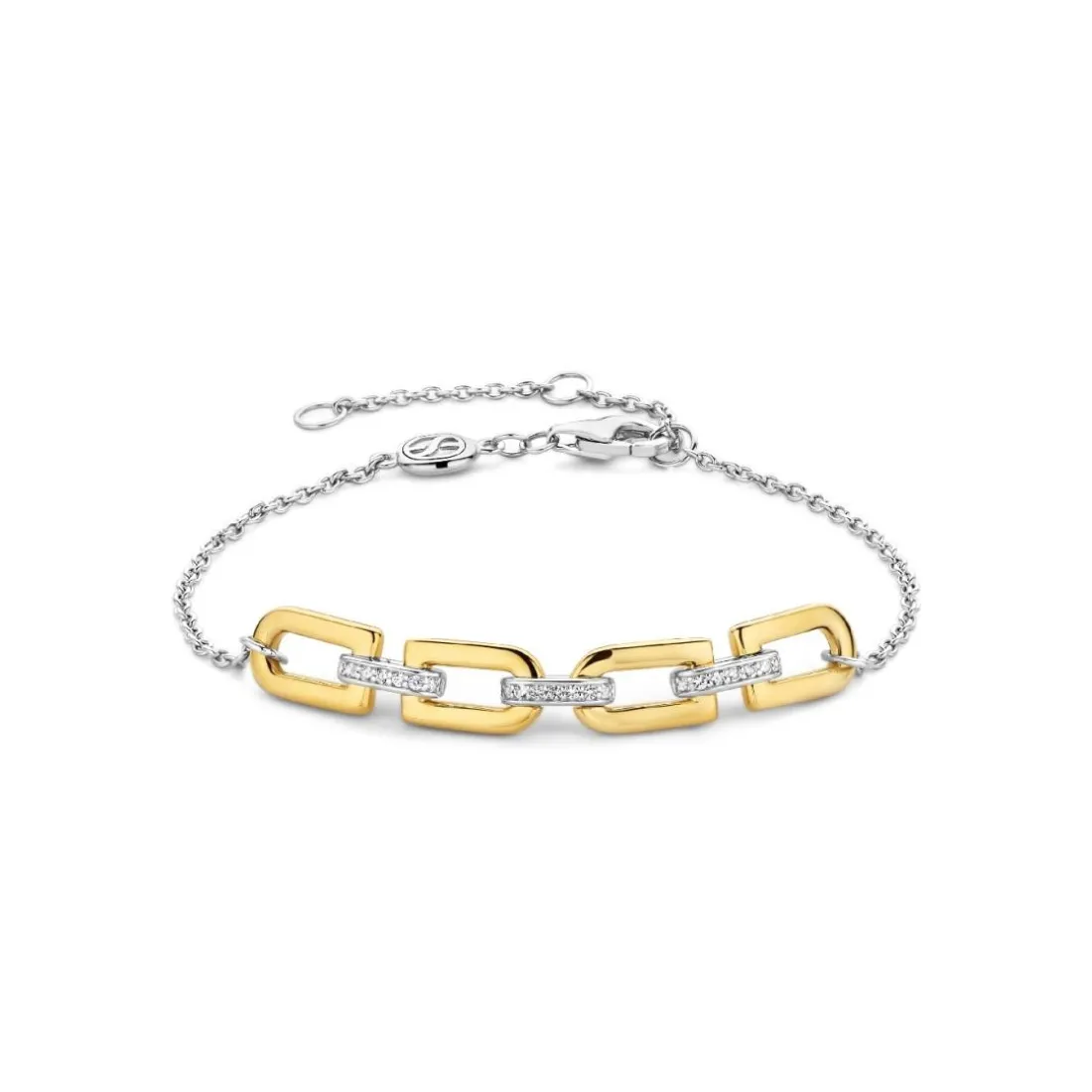 Bracelet Ti Sento - 23032ZY Argent Doré Liens Et Pavage