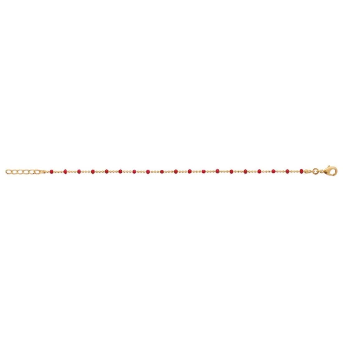 Chaine fantaisie rouge plaqué or Maison de la Bijouterie YU0U36ZV