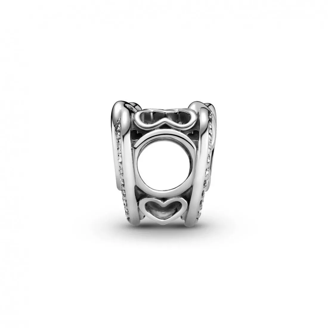 Charm argent Cœurs Entrelacés Scintillant Pandora Bijoux