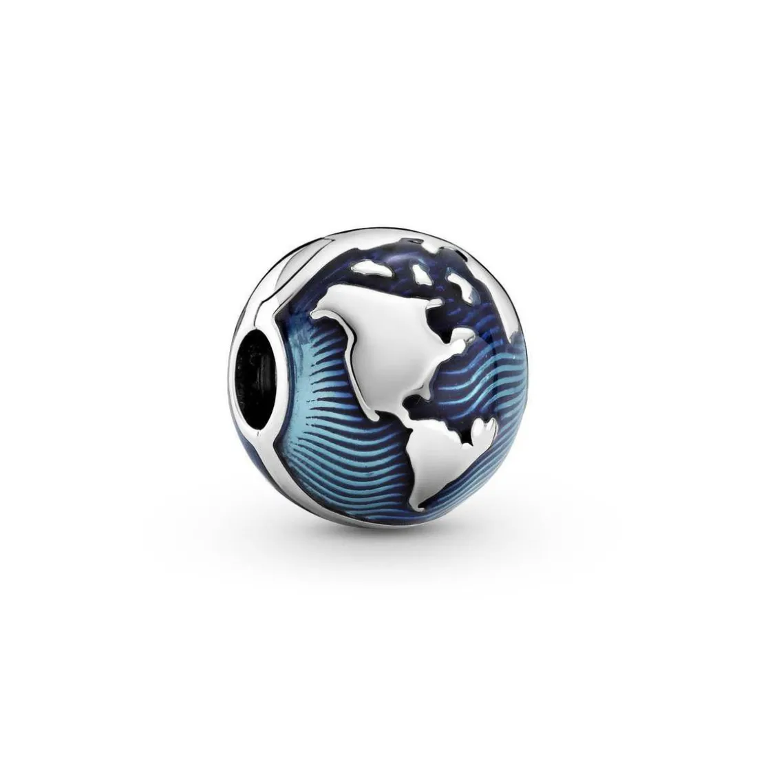 Charm Clip Globe Bleu Pandora Places