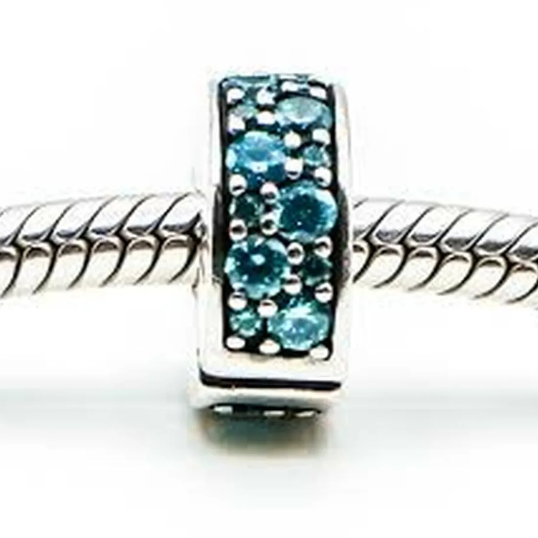Charm Clip Pandora Moments Pavé Bleu-Vert