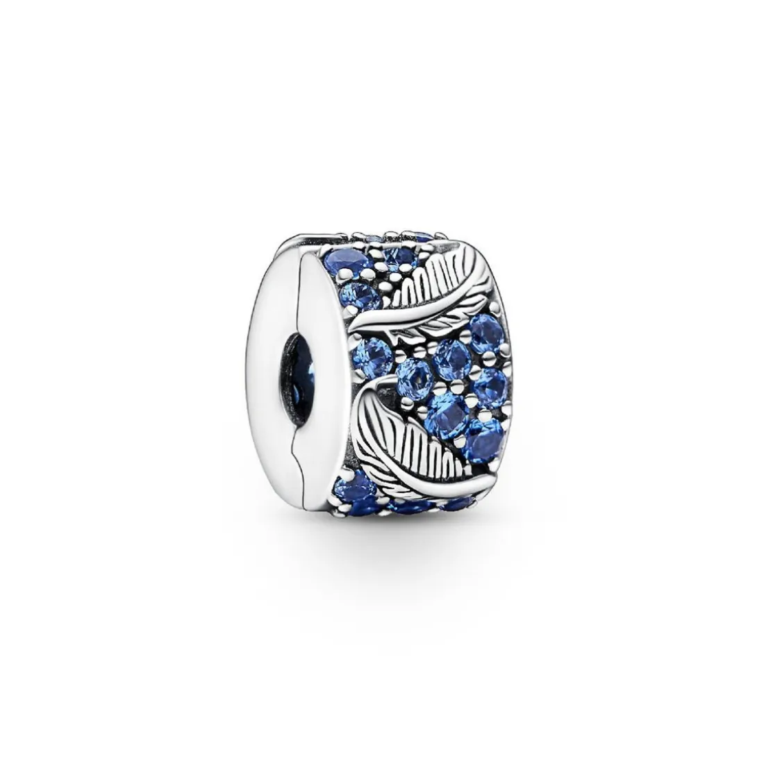 Charm Clip Pandora - Plume Recourbée et Pavé