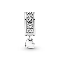 Charm Clip Pavé Pandora Moments - Ma Famille pour Toujours