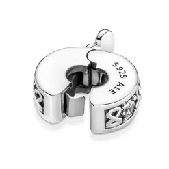 Charm Clip Pavé Pandora Moments - Ma Famille pour Toujours