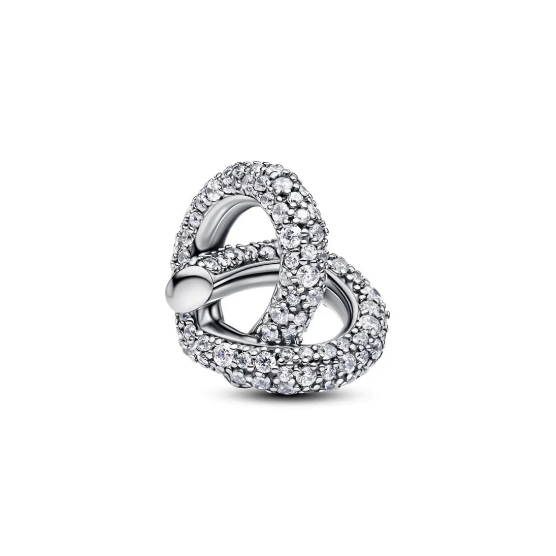 Charm Cœur Nœud de l'Infini Pavé