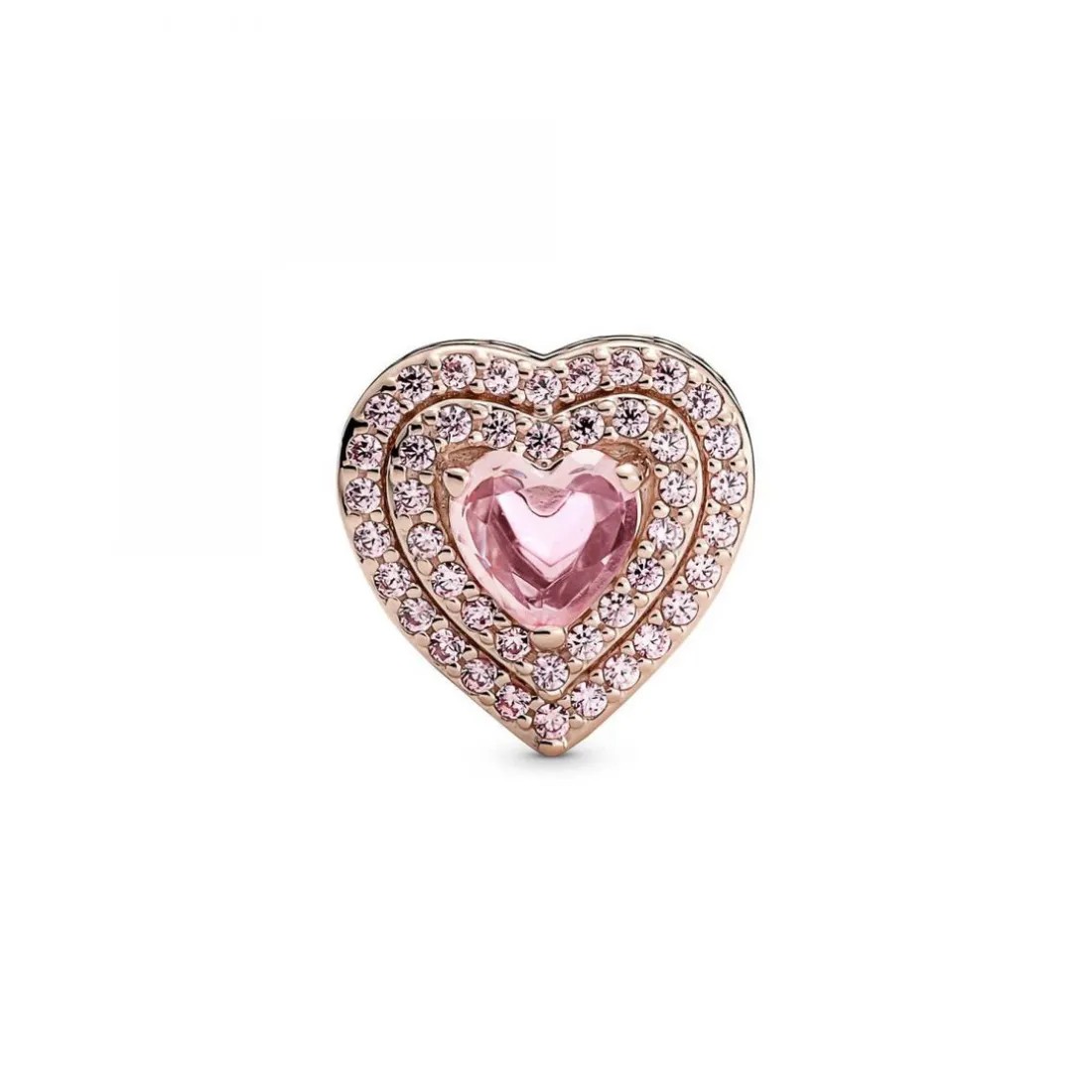 Charm Cœurs Nivelés Scintillant rose gold Pandora Timeless
