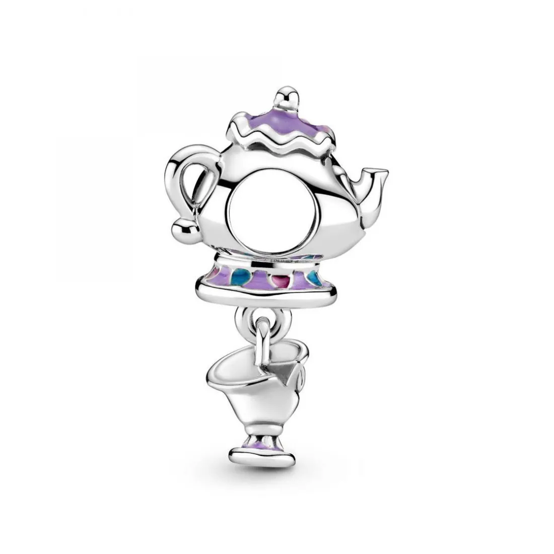 Charm Disney x Pandora Madame Samovar et Zip de la Belle et la Bête
