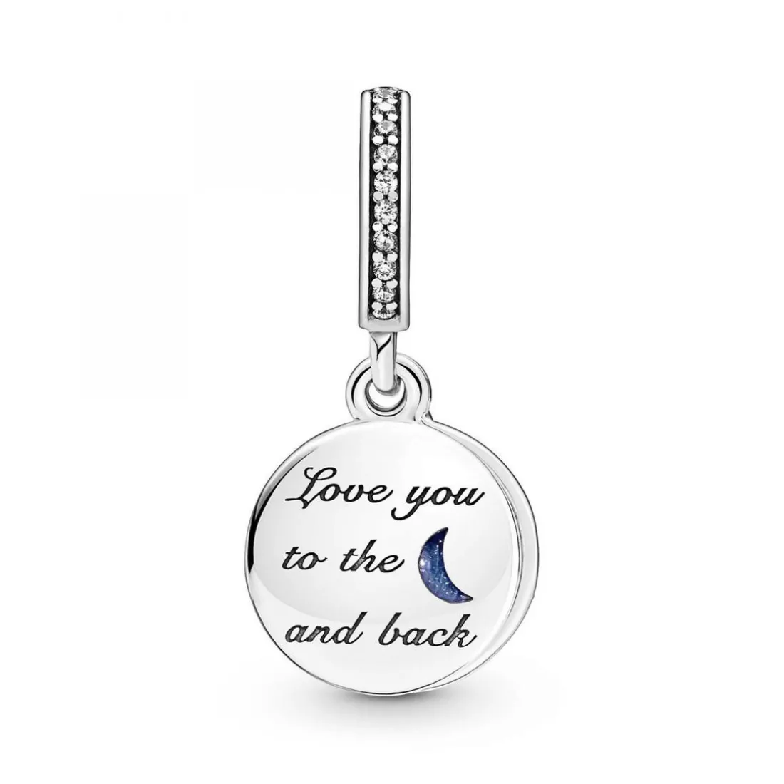 Charm double pendant Pandora Moments Arbre & Lune de la Galaxie