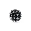 Charm Noir Rond Pavé Scintillant