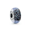 Charm Océan Verre de Murano Bleu Foncé Ondulé Pandora Colours