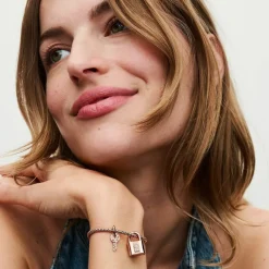 Charm Pandora moments Cadenas & Clé Rose