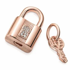 Charm Pandora moments Cadenas & Clé Rose