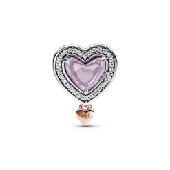 Charm Pandora Moments - Cœur et Mum Ajouré Bimatière