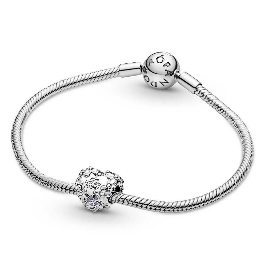 Charm Pandora Moments - Cœur Mum Marguerites