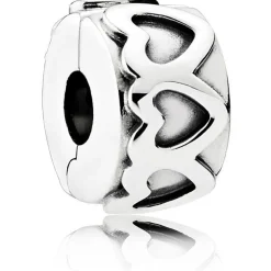 Charm Pandora Moments de vie 791978 - Charm Clip Frandole de Coeurs Femme