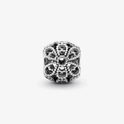 Charm Pandora Moments Fleur Ajouré Perlé