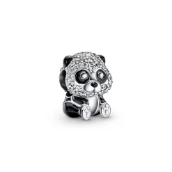 Charm Pandora Moments panda noir scintillant