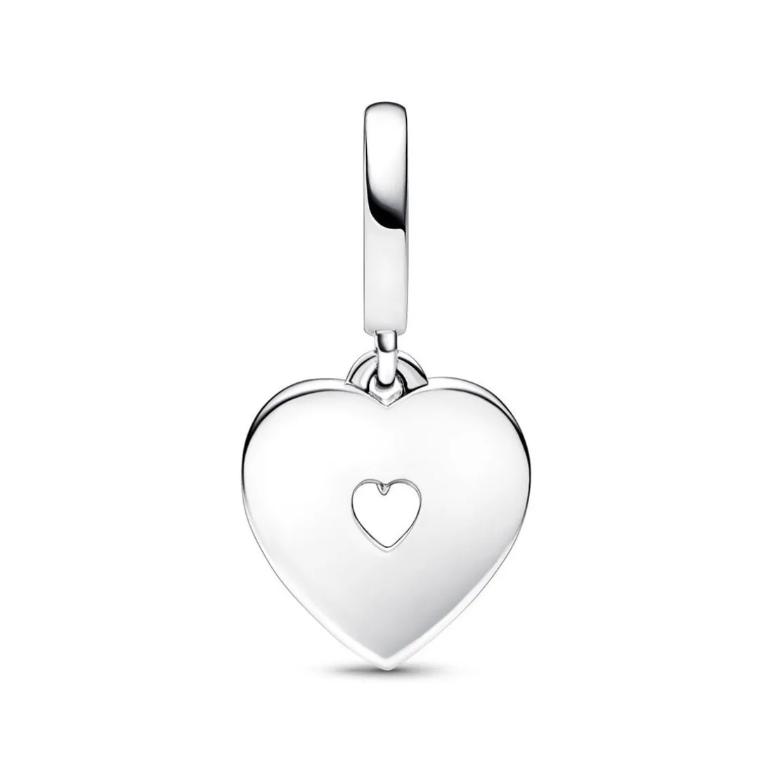 Charm Pandora Moments - Pendant Double Cœur Blanc Nacré