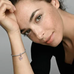 Charm pandora Moments - Pendant Double Cœur de l’Infini Bimatière