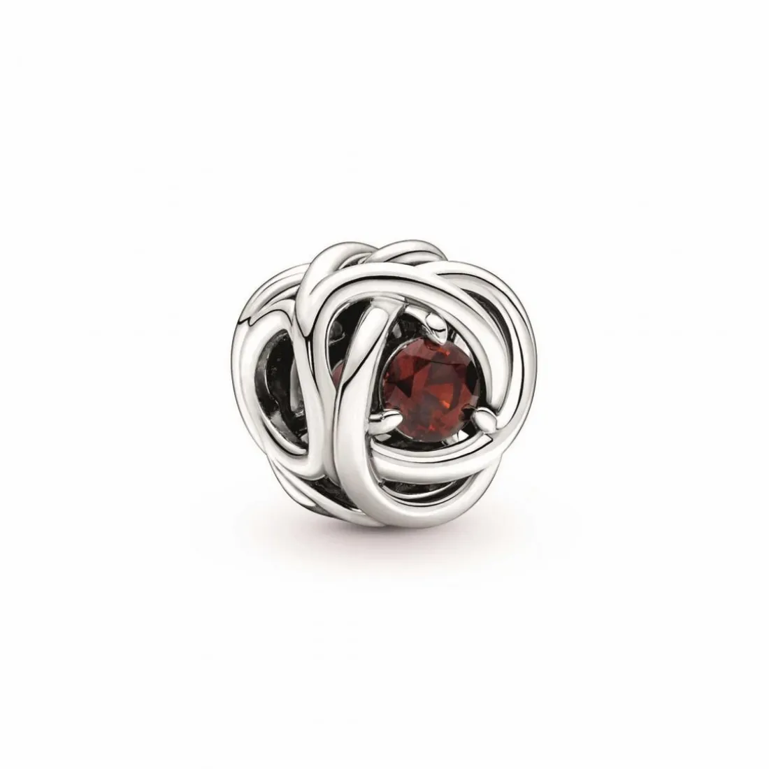 Charm Pandora moments Rose Ajourée & cristaux grena