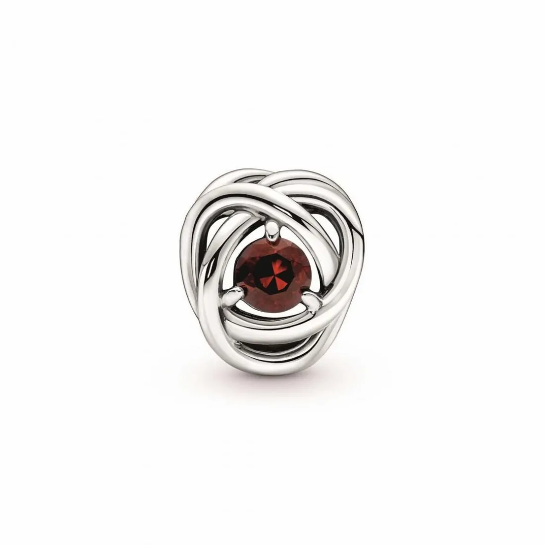 Charm Pandora moments Rose Ajourée & cristaux grena