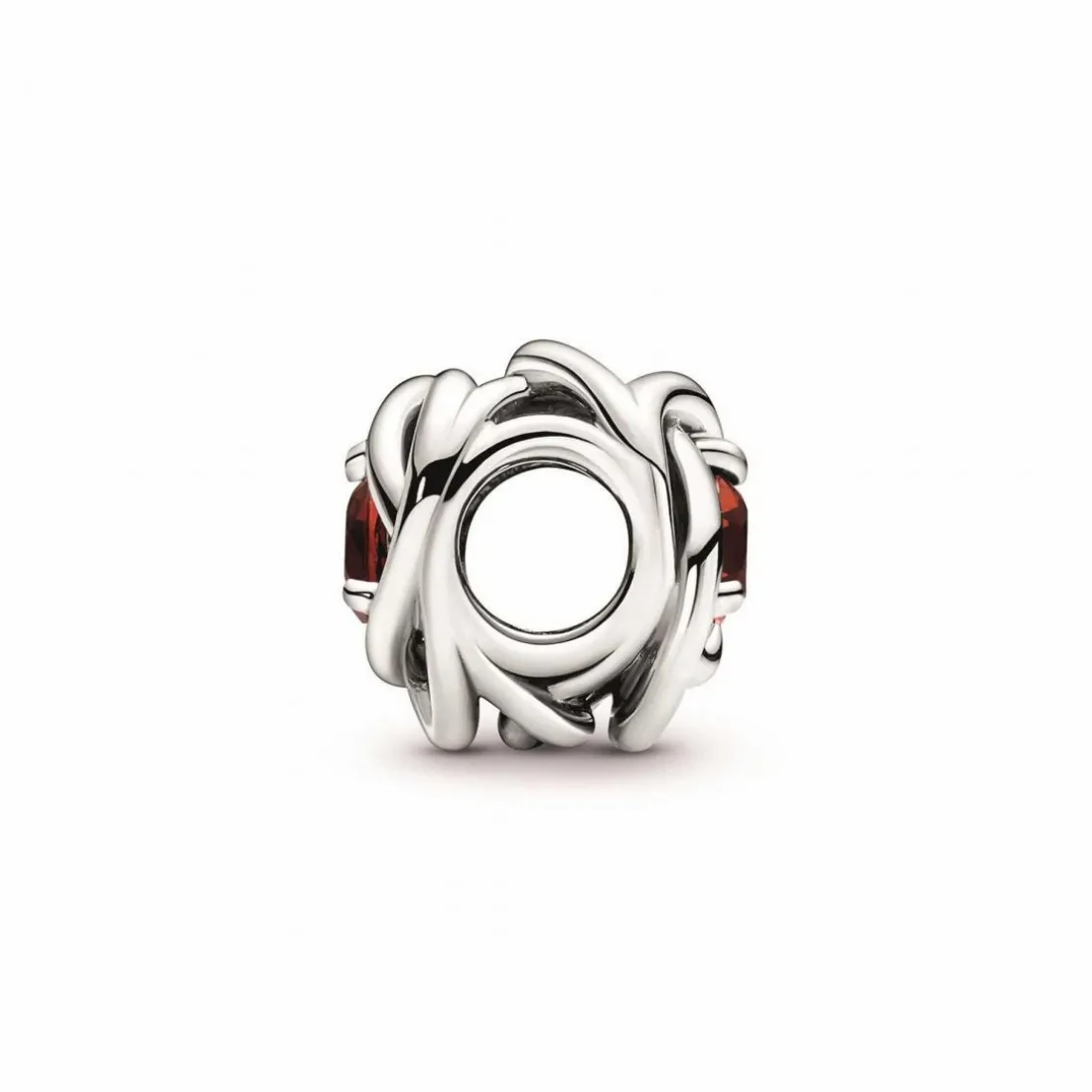 Charm Pandora moments Rose Ajourée & cristaux grena