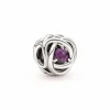 Charm Pandora moments Rose Ajourée & cristaux violet