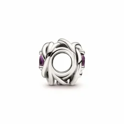 Charm Pandora moments Rose Ajourée & cristaux violet