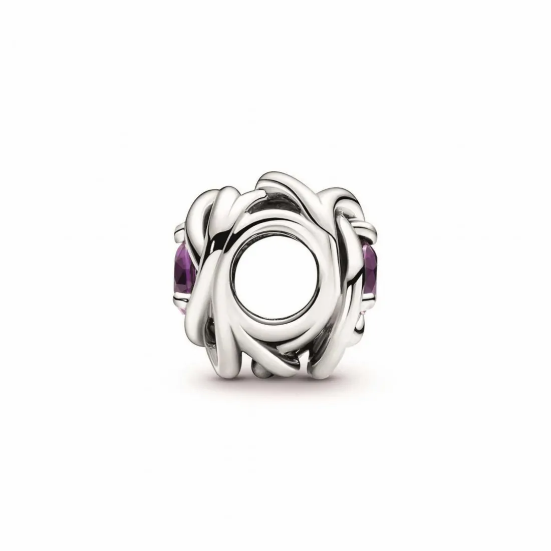 Charm Pandora moments Rose Ajourée & cristaux violet