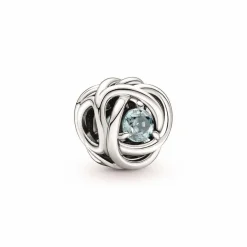 Charm Pandora moments Rose Ajourée & cristaux bleu