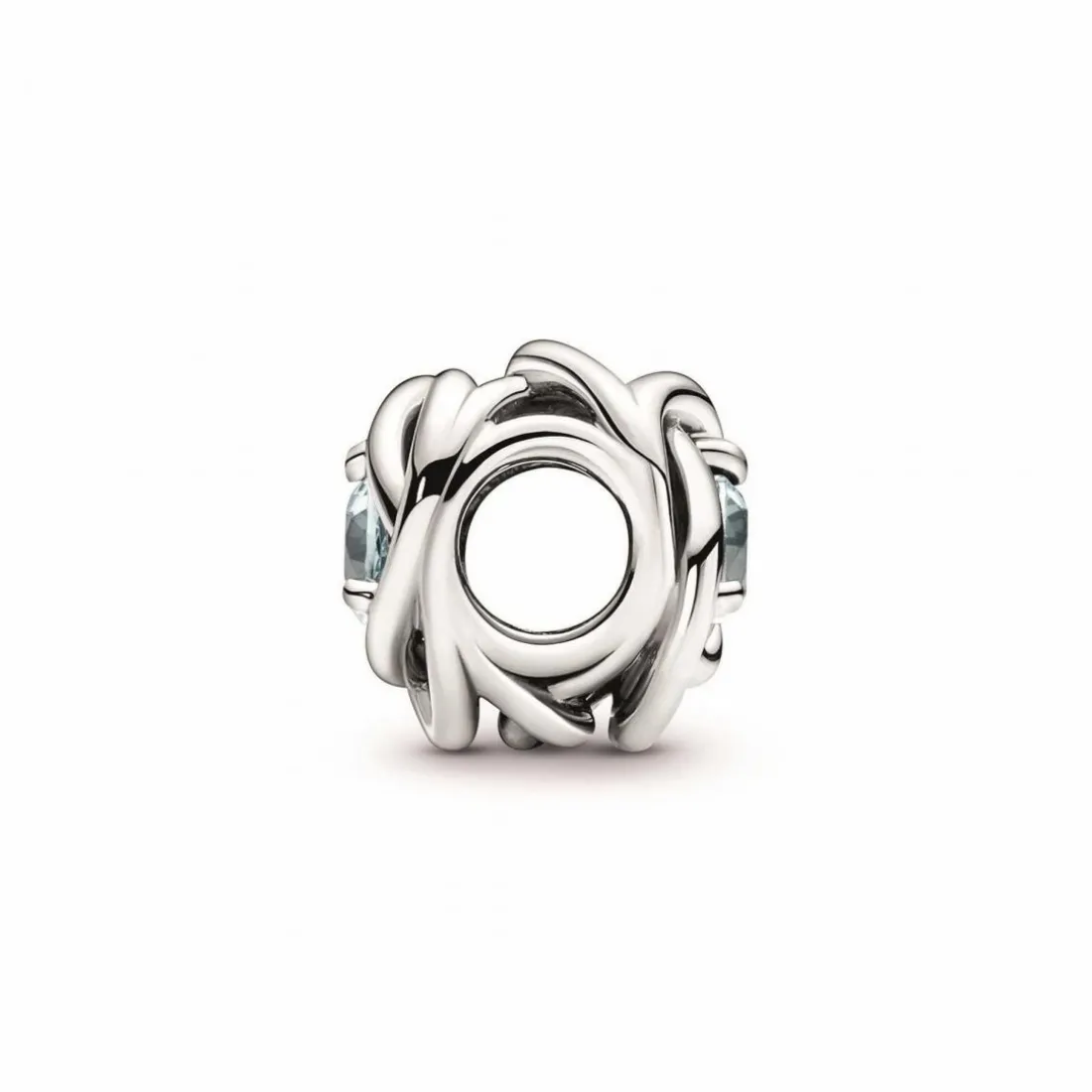 Charm Pandora moments Rose Ajourée & cristaux bleu