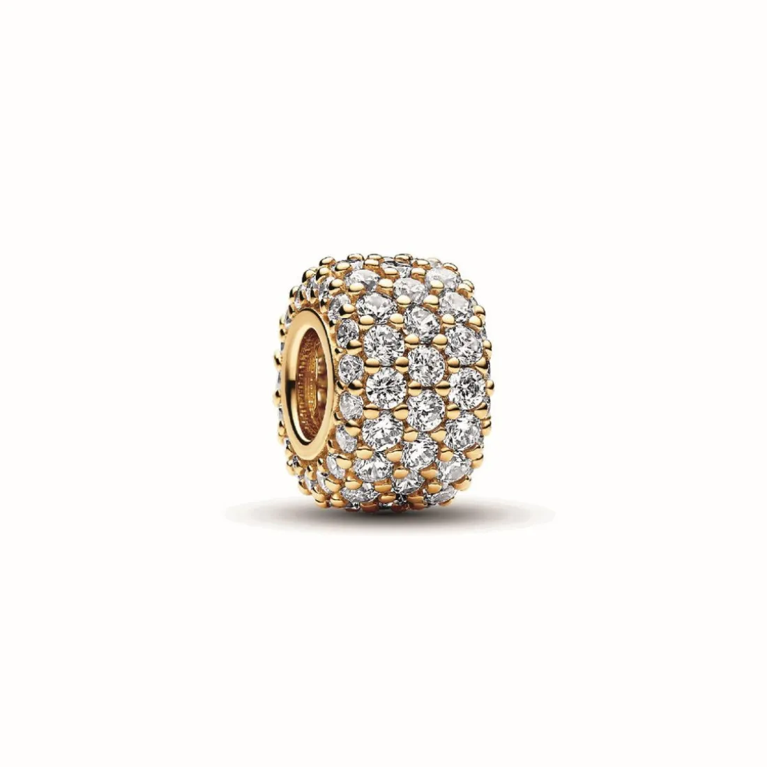 Charm Pandora Moments - Triple Rang Pavé Scintillant Doré
