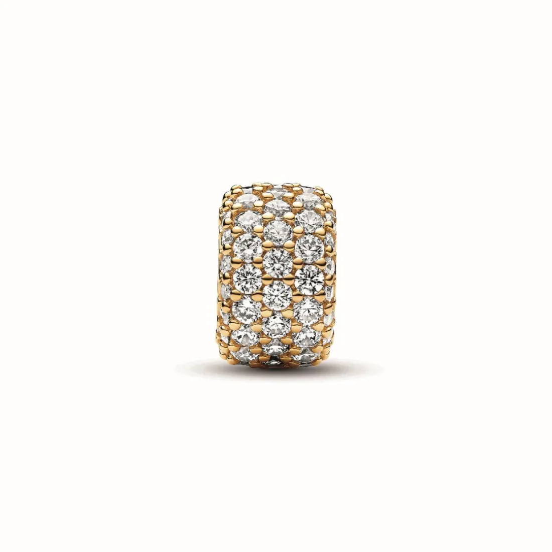 Charm Pandora Moments - Triple Rang Pavé Scintillant Doré