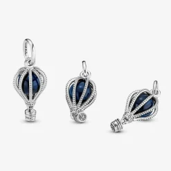 Charm Pandora Moments Voyage Montgolfière Bleu