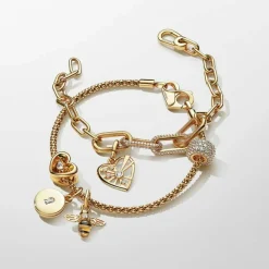 Charm Pendant Abeille Scintillante