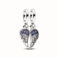 Charm Pendant Ailes d’Ange Séparables Scintillant