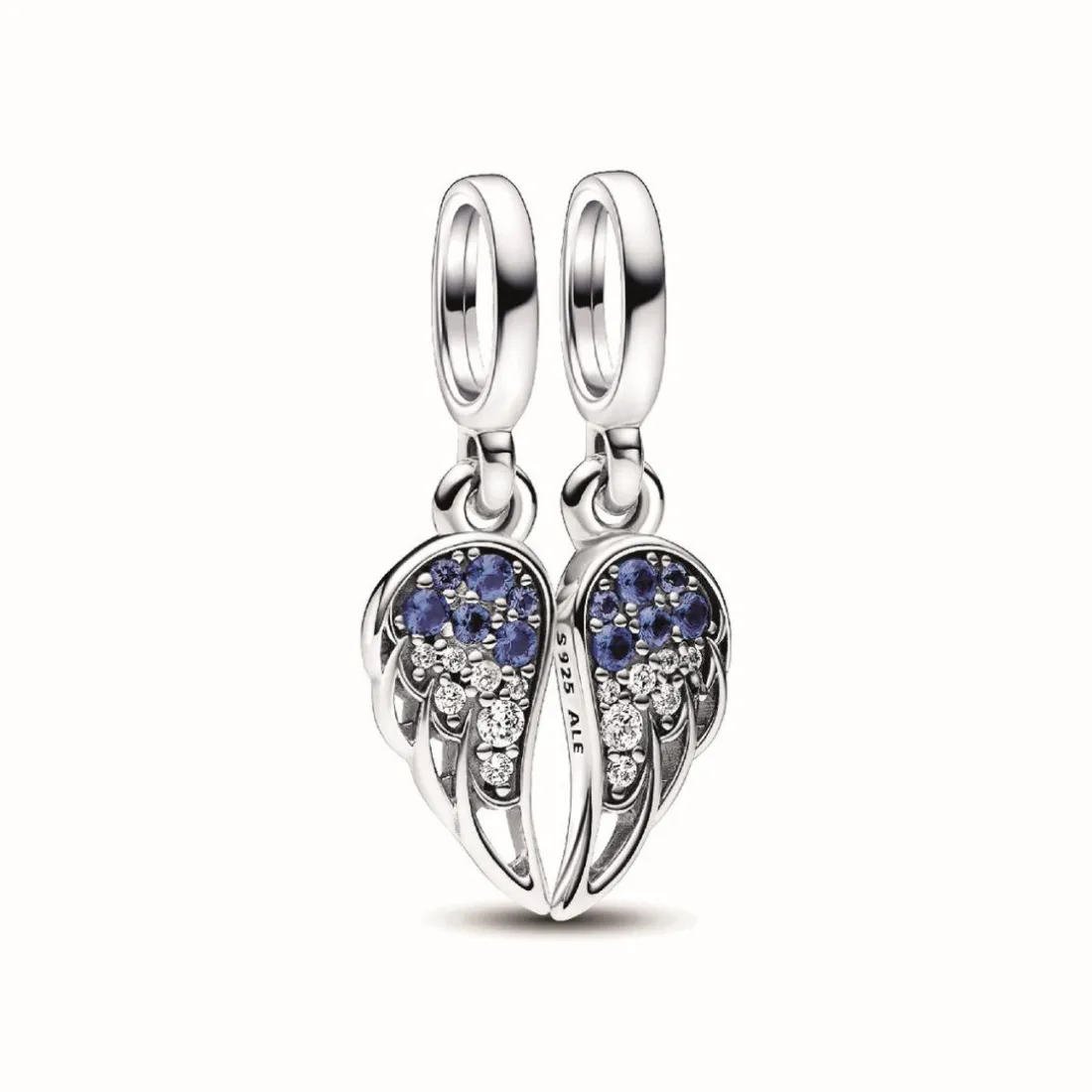 Charm Pendant Ailes d’Ange Séparables Scintillant