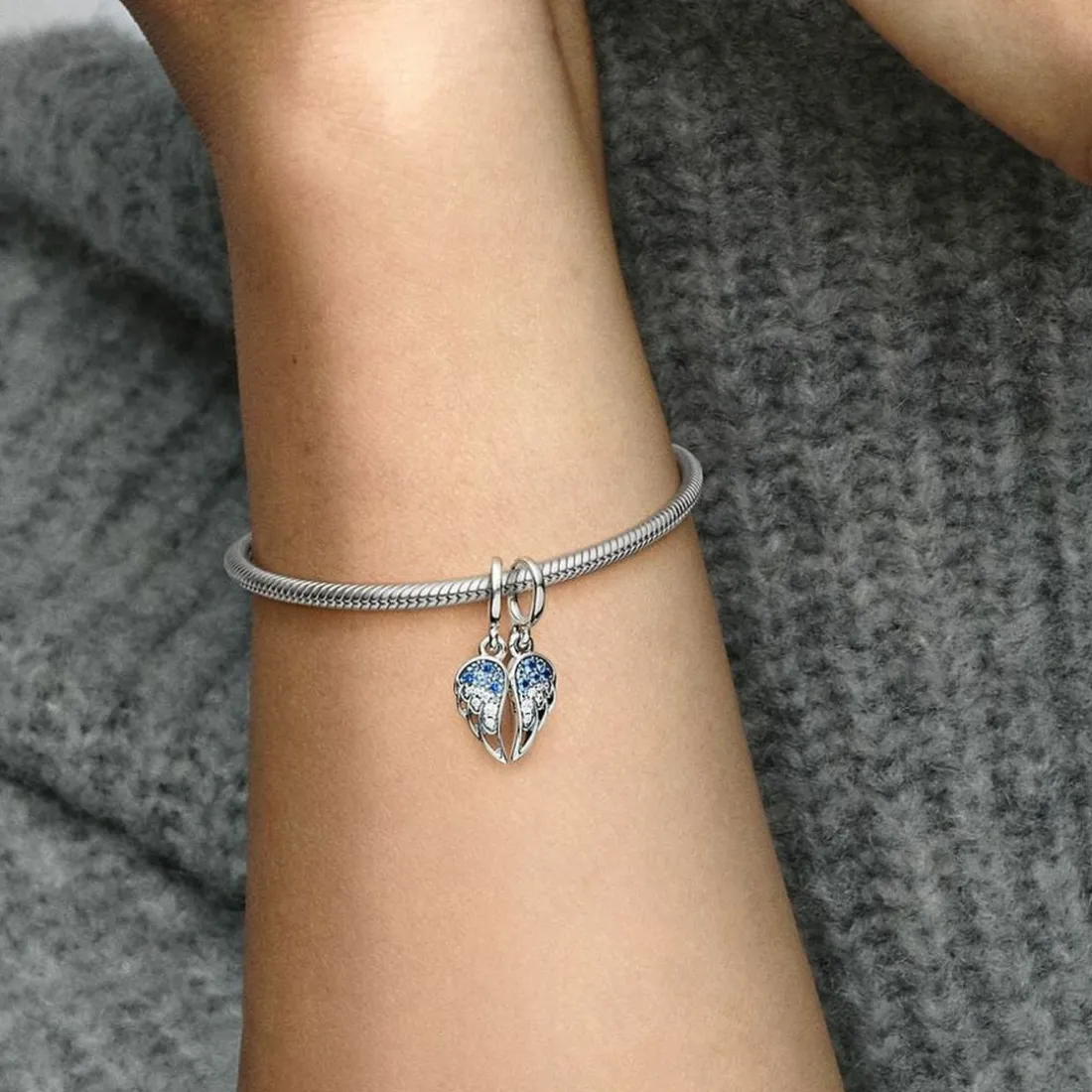 Charm Pendant Ailes d’Ange Séparables Scintillant