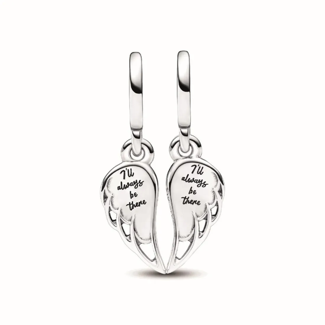 Charm Pendant Ailes d’Ange Séparables Scintillant