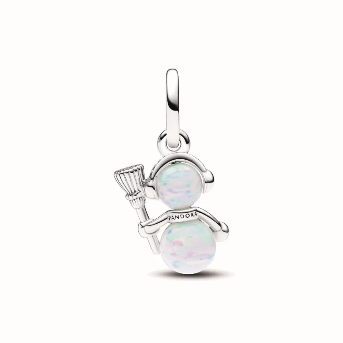 Charm Pendant Bonhomme de Neige Opalescent