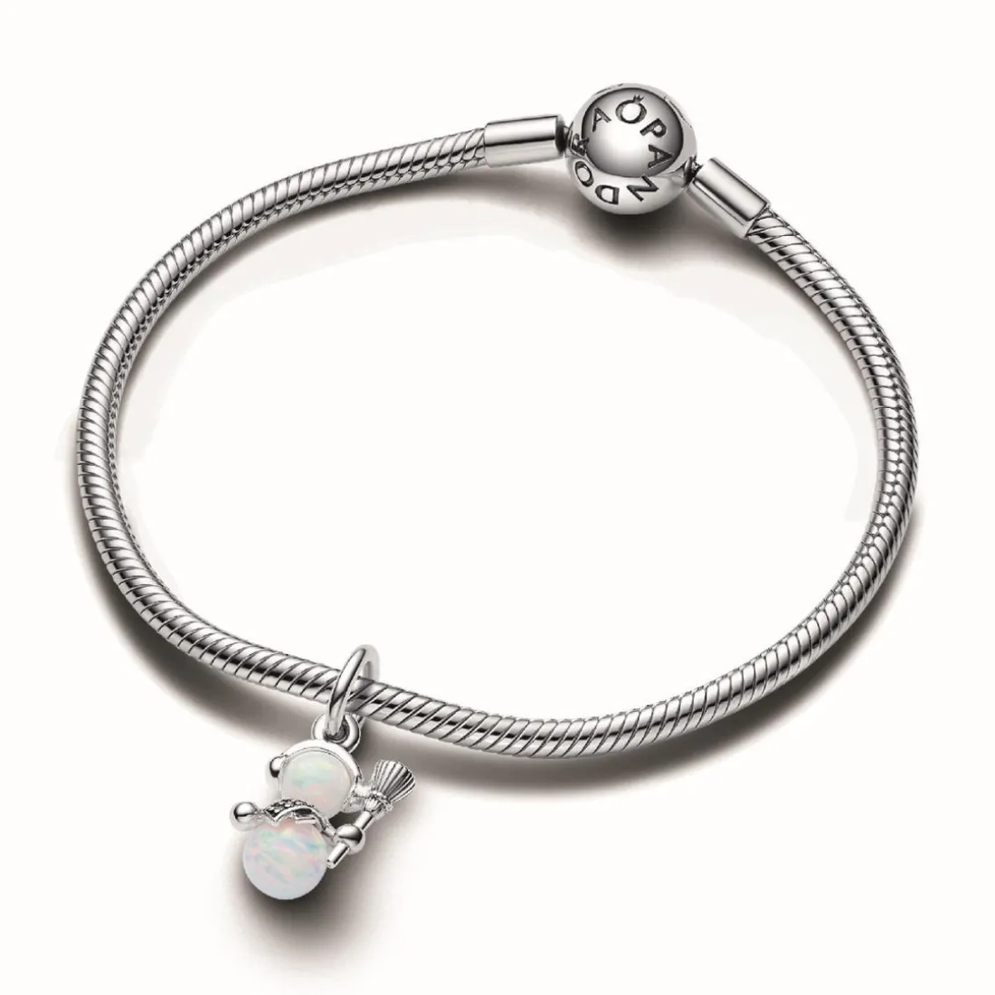 Charm Pendant Bonhomme de Neige Opalescent
