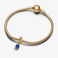 Charm Pendant Cercle de l'Éternité Bleu Facetté